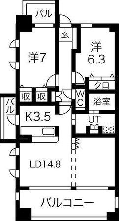 千種北マンションの物件間取画像